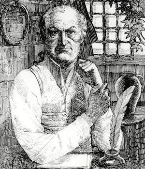 Illustration représentant le Marquis de sade